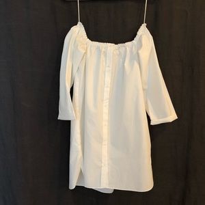Off the Shoulder White Tunic- Zara